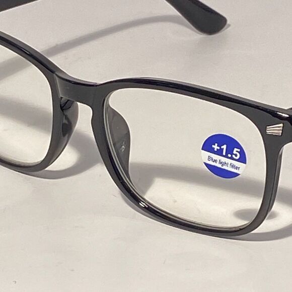 1505 Colette 1.5 Black Reading Glasses Soft Butterfly Readers NWT - Picture 8 of 9